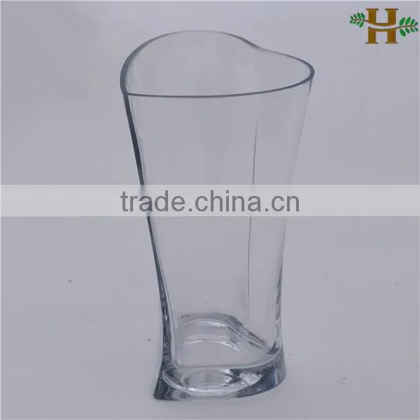 wholesale hand blown decorative glass vases with heart shape