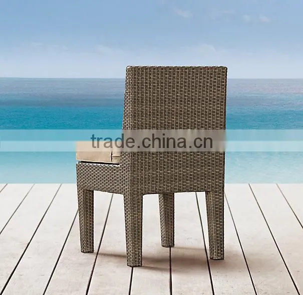 2017 Simple design strong chaise synthetic rattan modern armless chairs