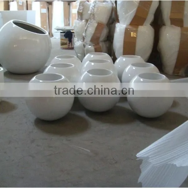 FO-186 Round shape fiberglass flower planter for decor