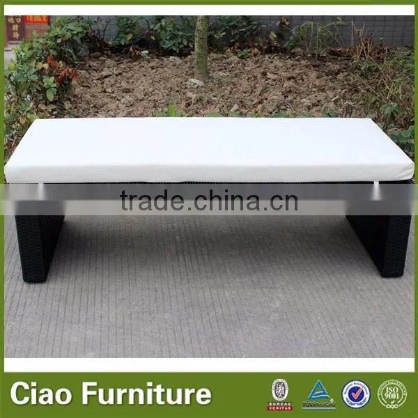 Rattan outdoor lounge bed / outdoor bench