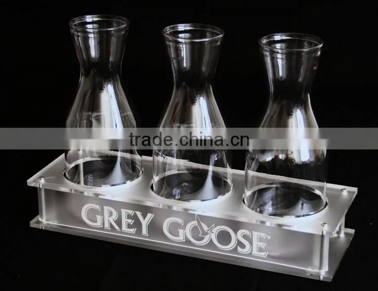Big professional factory custom made acrylic wine glass holder tray