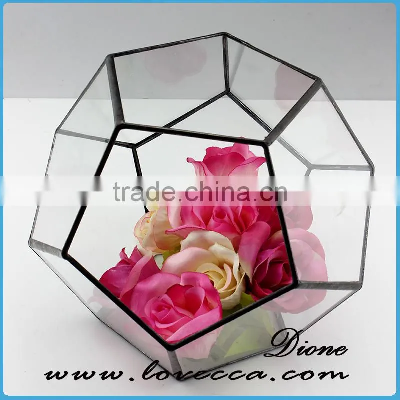 Beautiful glass crafts clear glass vases glass terrarium round