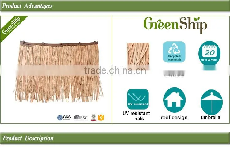 Easy to install Artificial Thatch tiles for thatched garden building _ GreenShip