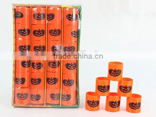hot sale magic rainbow spring with printed pumkin kids educational toys/ plastic rainbow circle