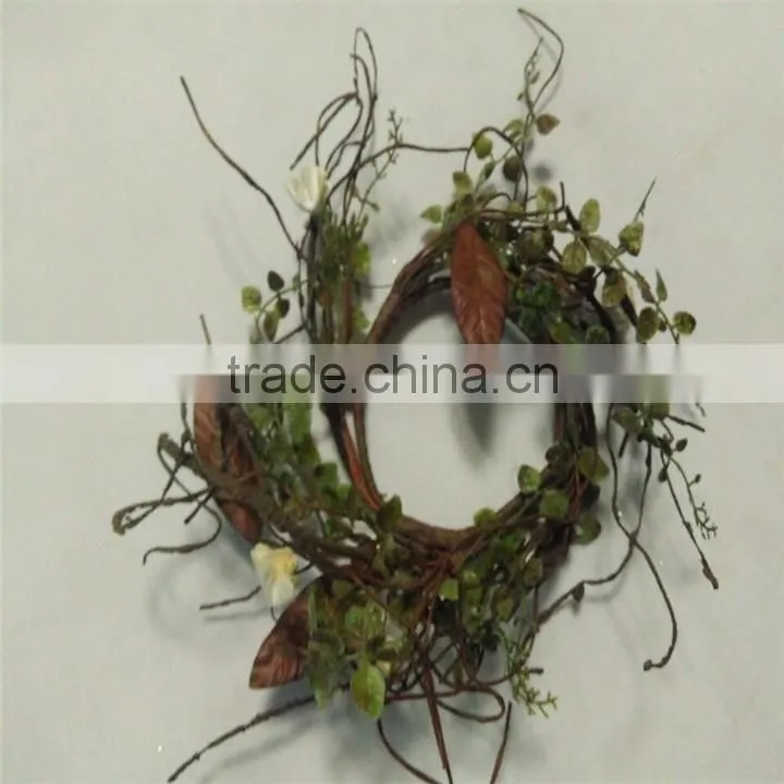 Being wholesale factory outlet wicker wreath candle holder decorative wreath
