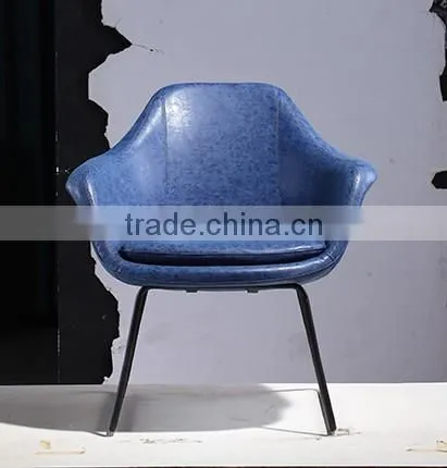 YYA14 dark blue color leather Modern Club Chair 2016 new fashion leisure chair for club