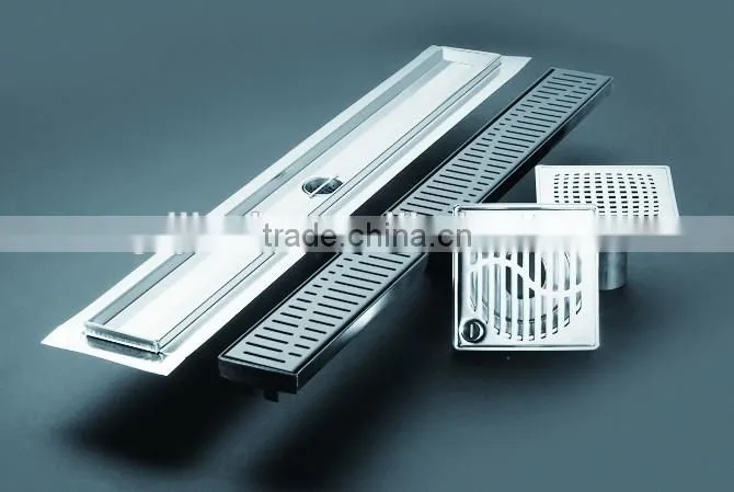 stainless steel floor drain grate pool drain/patio areas/airport drain system/railway drainage