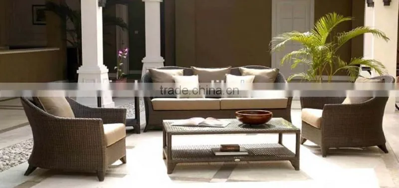 Garden Furniture Antique Wcker Best Fabric Sofa Set AK1272