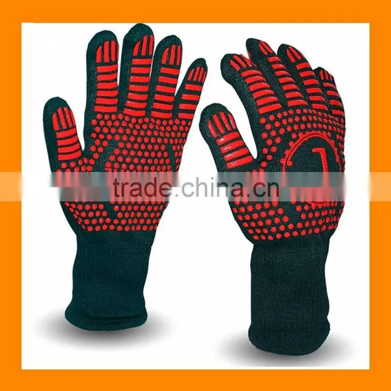 Premium Ofenhandschuhe (2er Set) bis zu 500C - Kuhler und angenehmer Schutz vor Hitze - EN407 beglaubigte Grillhandschuhe