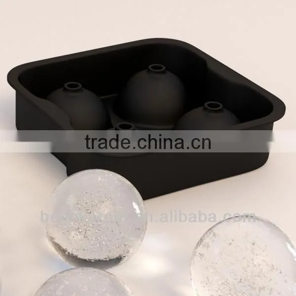 Novelty silicone Sphere Ice Ball Maker | Classic Black pop Silicone Ice Ball Mold