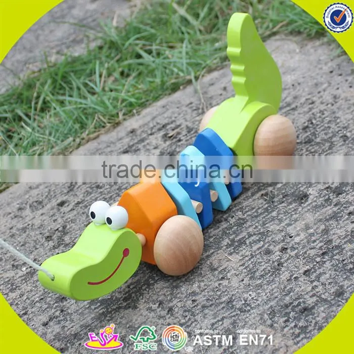 2017 wholesale baby wooden train block funny kids wooden train block educational children wooden train block W05C071