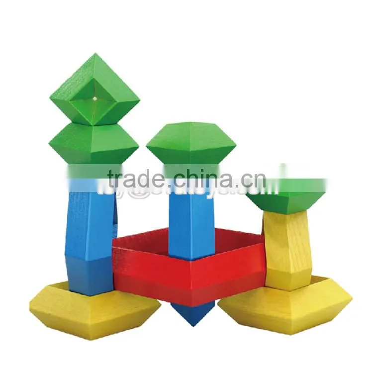 Best design classic geometry blocks wooden baby learning shapes W13E065