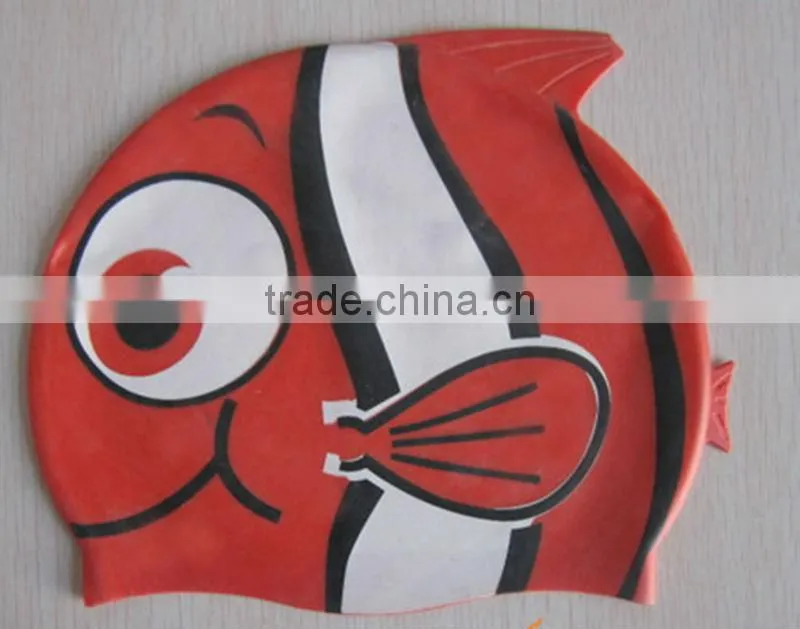 animal print silicone swimming cap,swimming costume