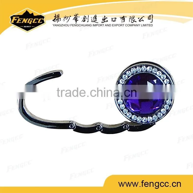Promotional Shape folding Zinc Alloy Purse Hook/Bag Hook