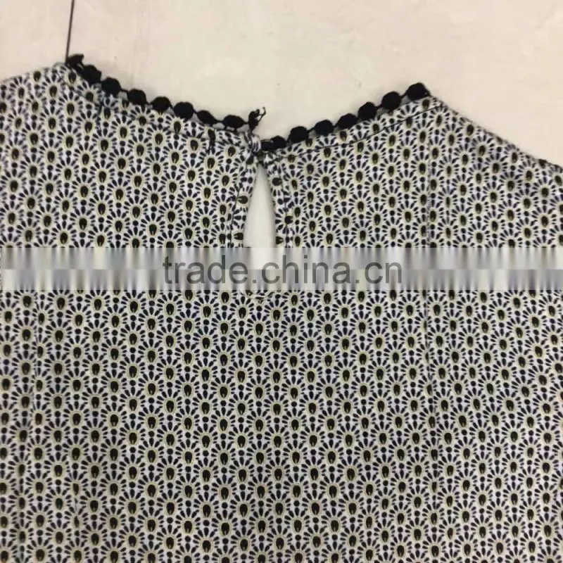 Ladies high quality lace t-shirt with print stocklots