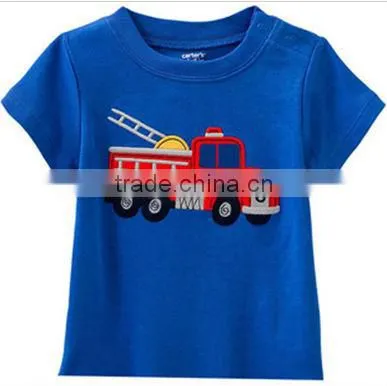 New baby boys summer short sleeve cartoon car designer t shirts kids tops