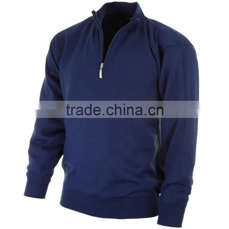 wholesale 1/4 zip golf sweater men half zip performance fleece pullover custom with top quality Alibaba China manufacturer