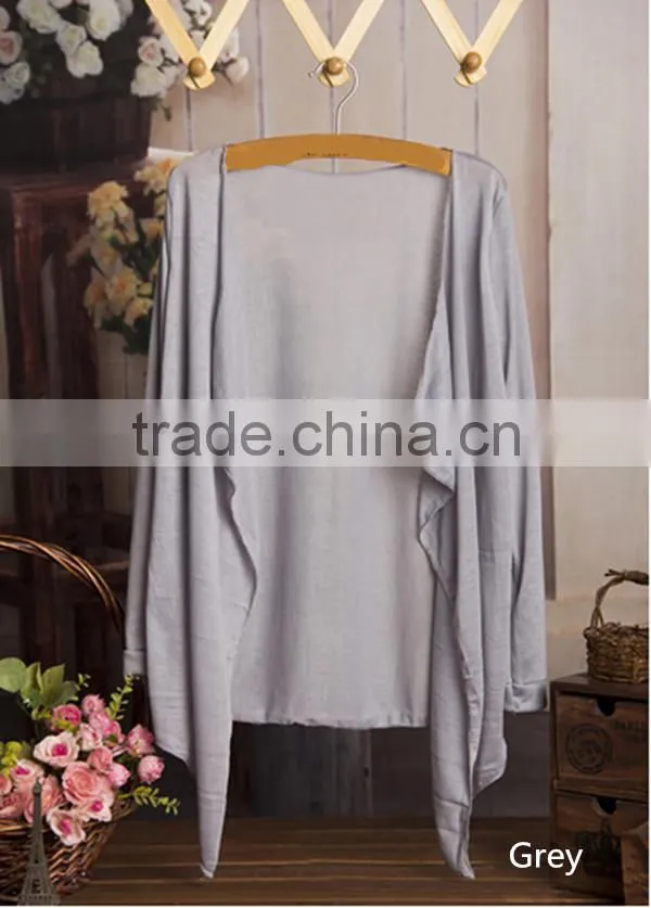 Korea sex long sleeve without button Sun protection clothing breathable summer thin women chiffon