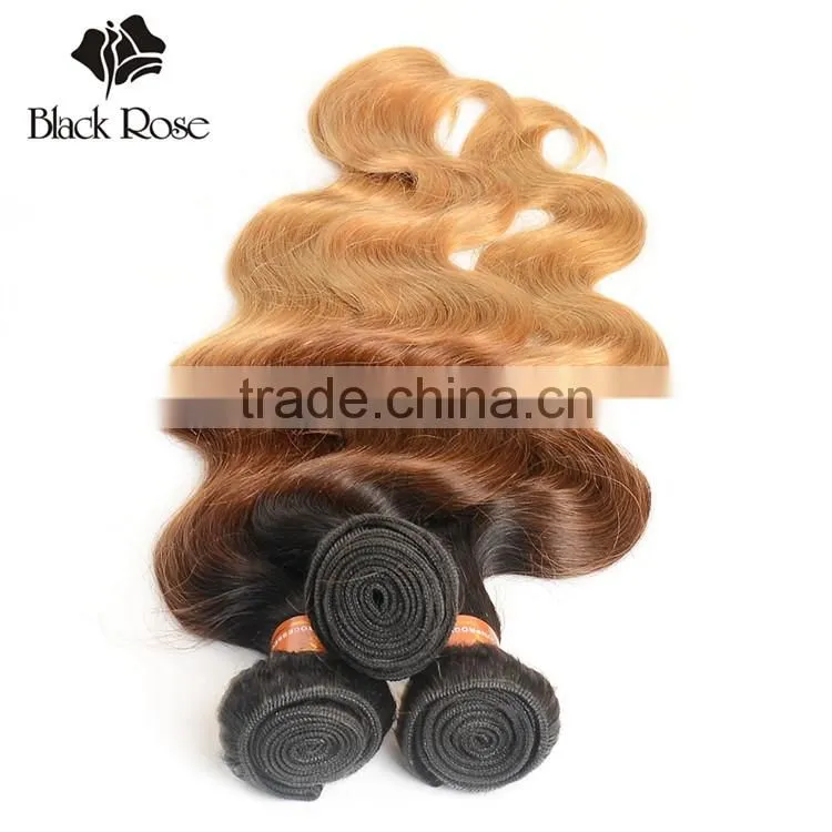 Wholesale 7a Grade Body Wave Brazilian Virgin Hair Color 1b 4 27#