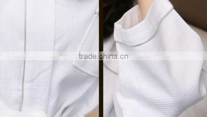 hot sale cotton white waffle bathrobe for 5 star hotel