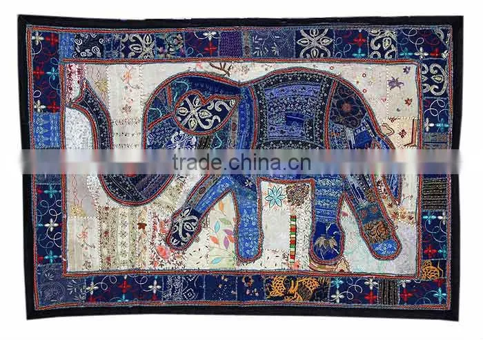 Indian Embroidered Patchwork Tapestry