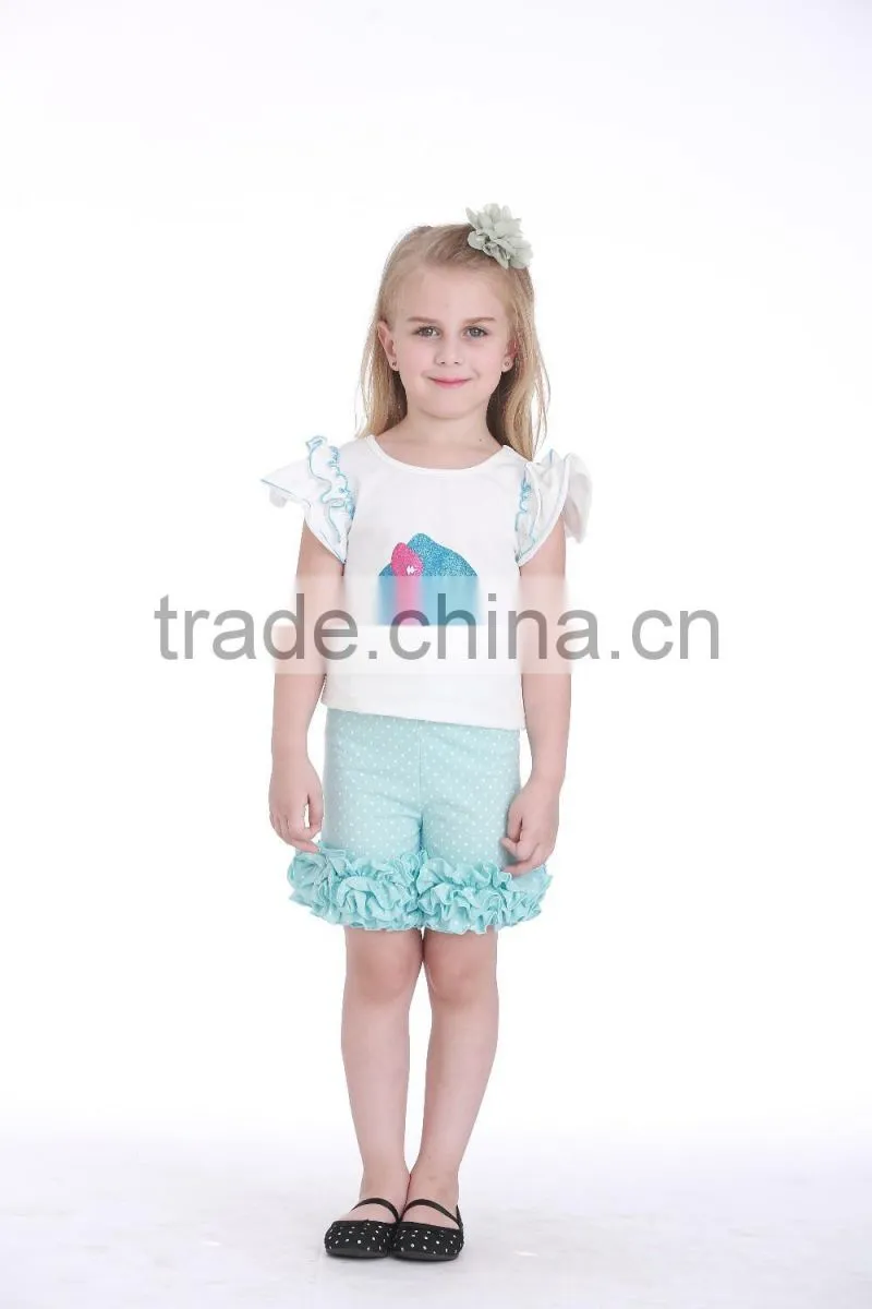 new fashion cotton spandex baby girl icing ruffle legging whole