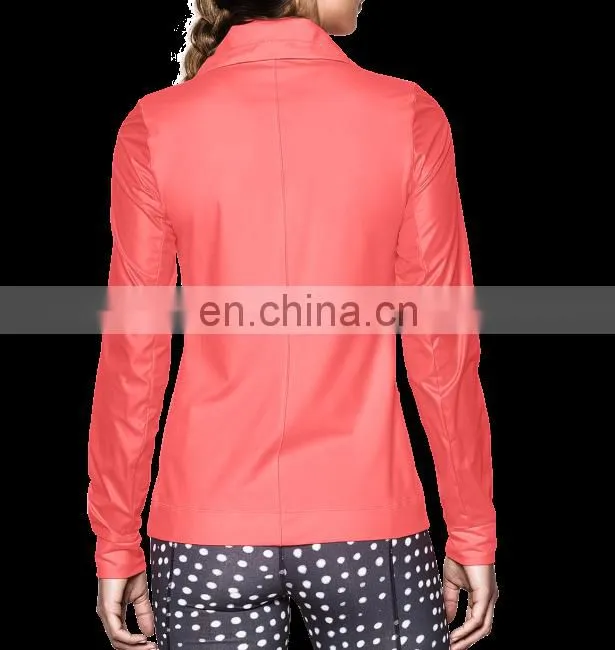 2016 ladies grey satin polyester yoga jacket