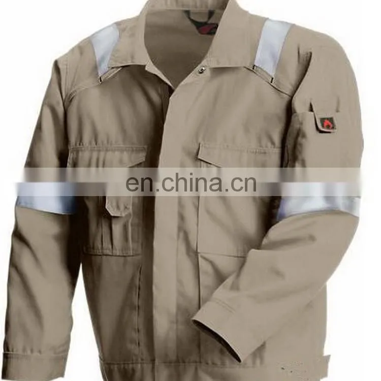 OEM new style 100%cotton mens fire retardant work jacket for industrial