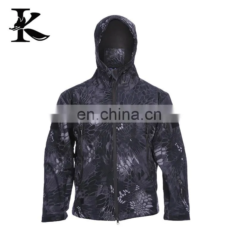 Wholesale camouflage hunting waterproof softshell jacket