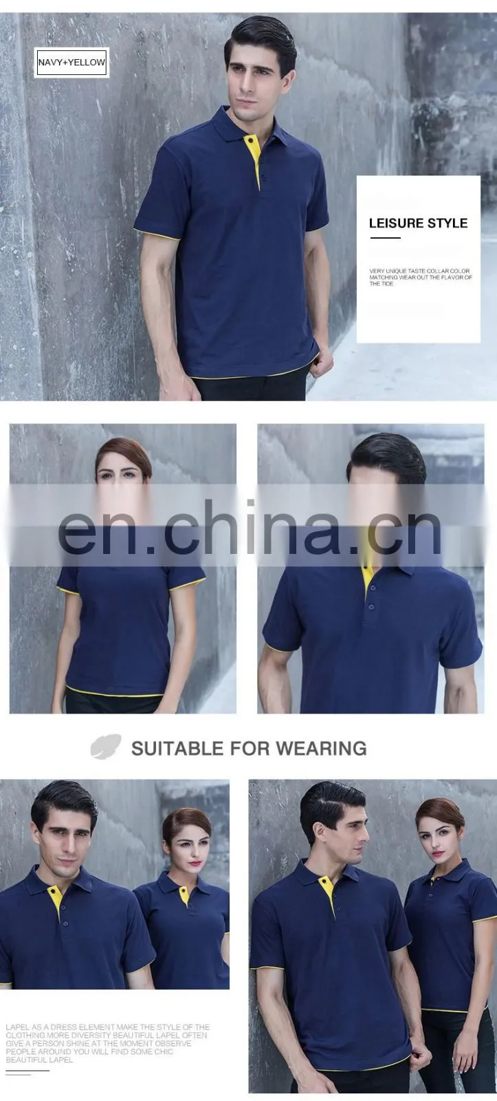 Personalized Custom 100% Cotton POLO Shirt Wholesale T-Shirt with Collar Made from China Manufacturer