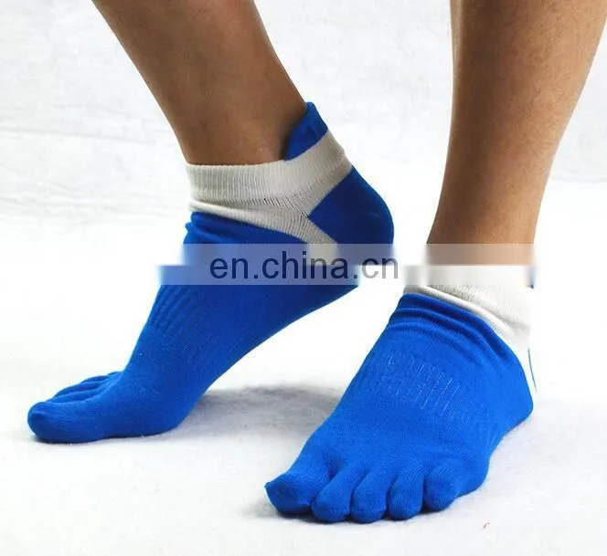 Toe Socks 100% Cotton Low Cut Five Finger Socks Athletic for Men#WZ-01