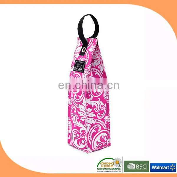 Wholesale wine bottle cooler bags, non woven cooler bag for wine, wine cooler bag