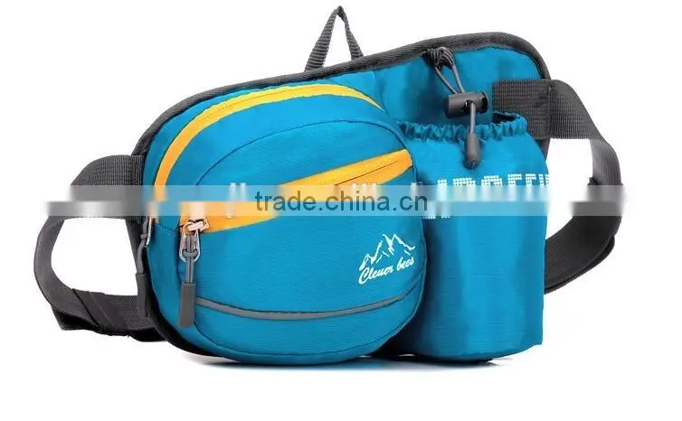Hiking Waist Pack, Outdoor Water Resistant Waist Bag with Water Bottle (Not Included) Holder, Running Belt Bag Pouch Fanny Pack
