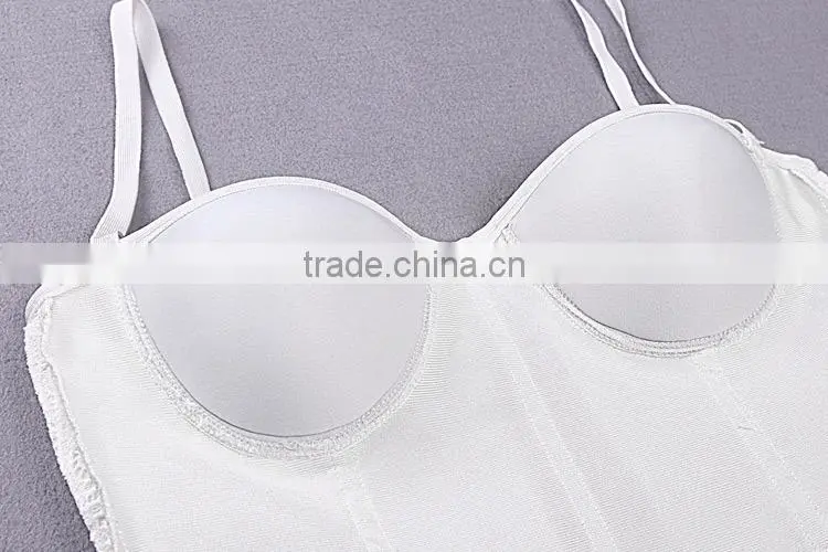 Summer dress hot selling 2015 new women elegant and sey white lace evening party bandage dress Bandage Bodycon Women Wearing