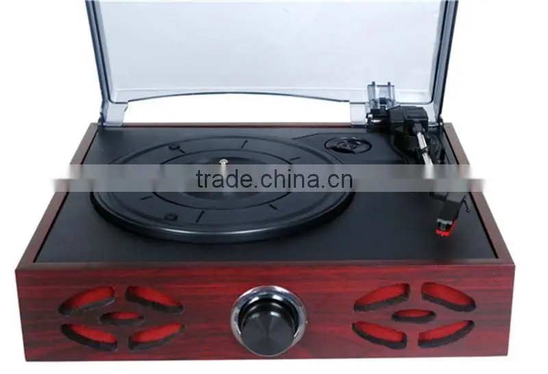 Old Fashioned and Professional Vinyl reocrd player with Three Speed and stereo system