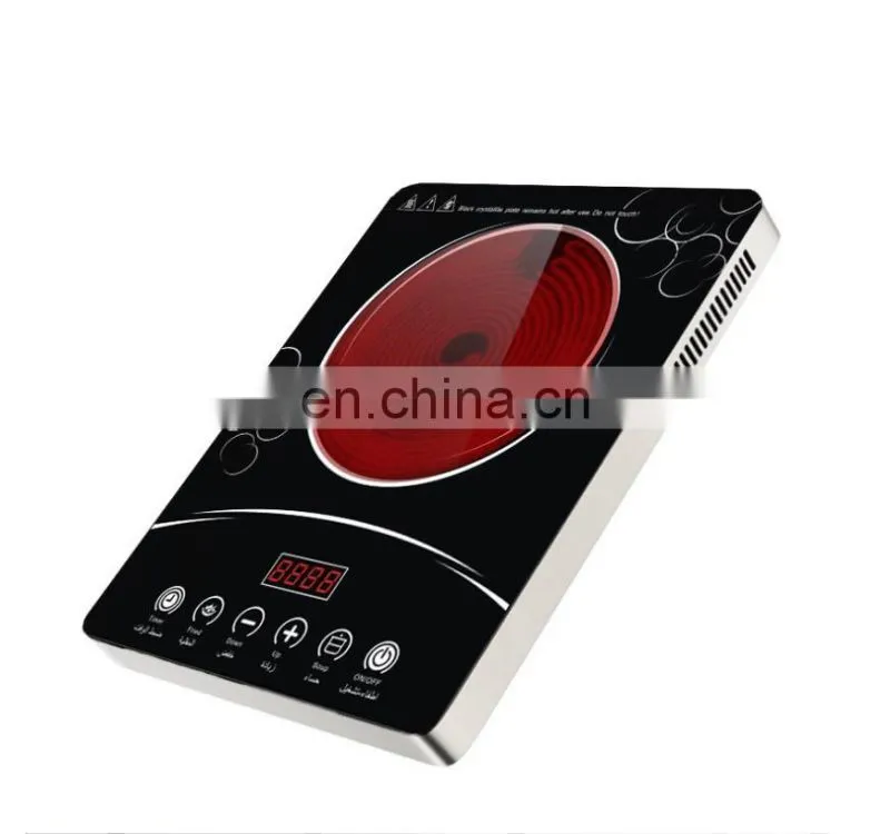 110v/220v infrared cooker 2000W touch control black color easy to operate rice soup milk hotpot rice keep warm function
