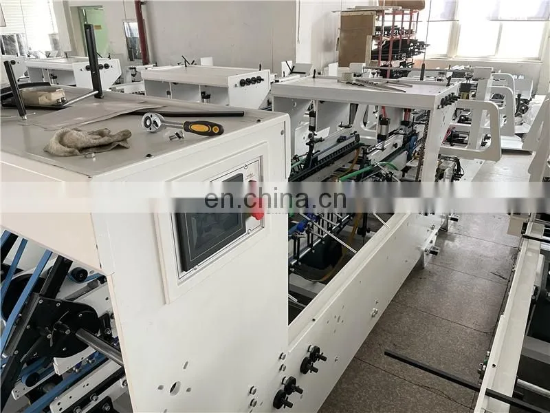 GDFG900 high speed carton paperboard silk stocking candy box folding gluing machine, Automatic Crash Lock Bottom Folder Gluer