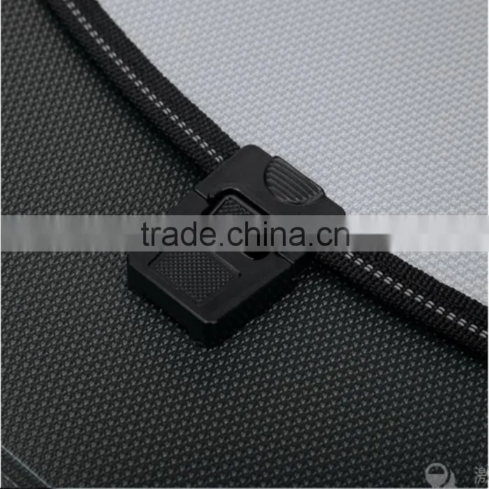 Leather plastic office stationery button briefcase with secret compartment