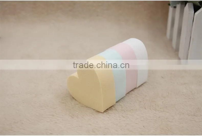Colorful Heart shape cosmetic sponge ,makeup powder puff,Makeup sponge