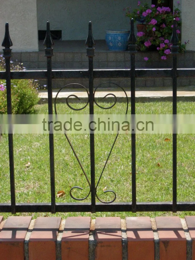 2015 Single modern wrought iron garden design fence