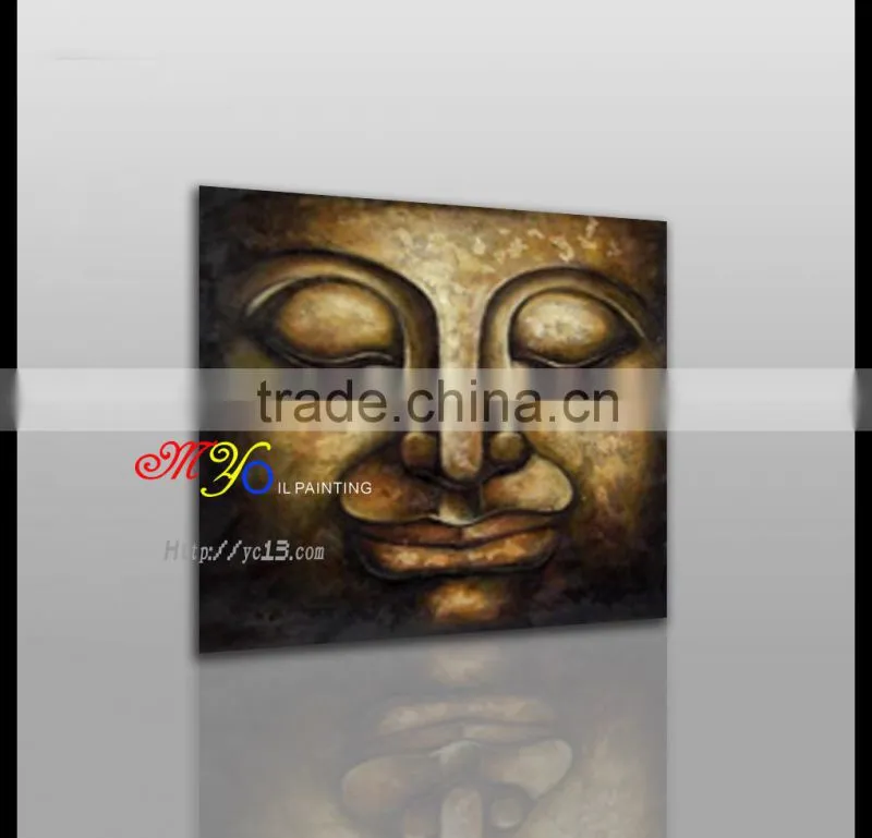 oil painting on canvas decoration buddha head hand painted