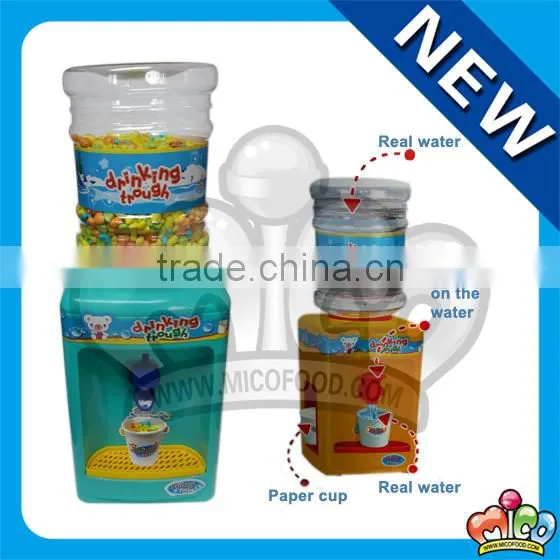 colorful fruit candy in water fountain toy