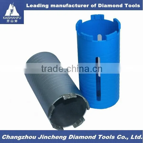 Brazed welded diamond core drill bit