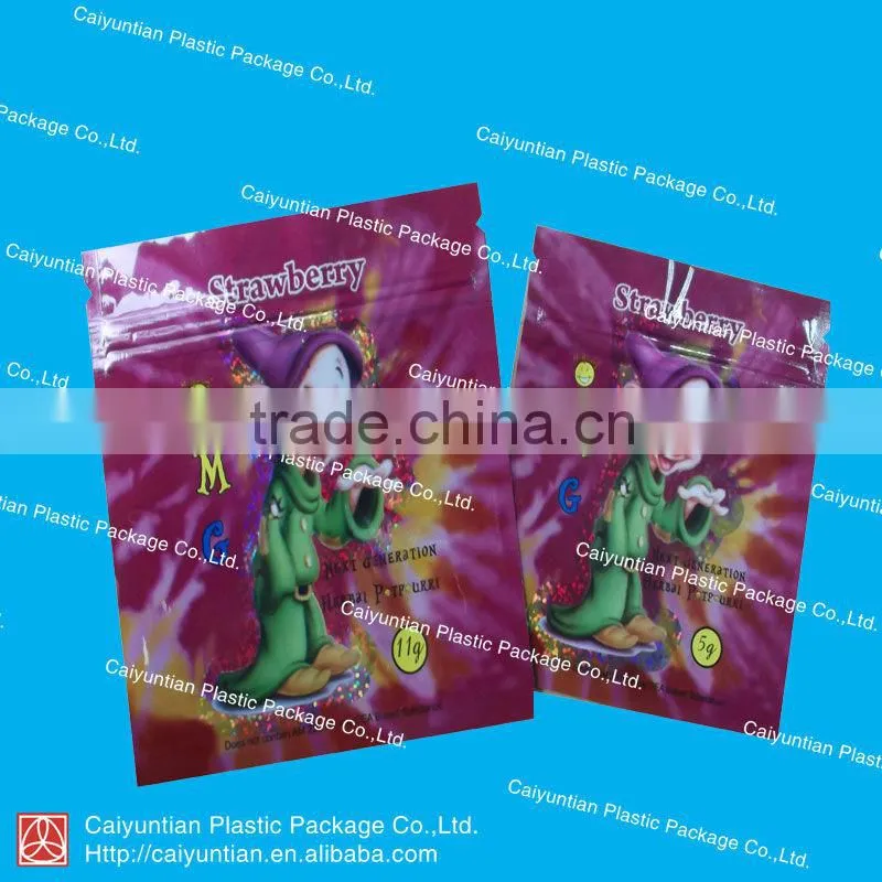 Aluminuim foil packaging bag /aluminum incense bag with zipper