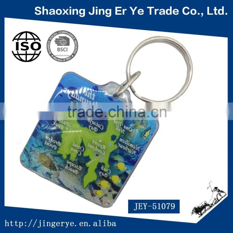 Square Marine Acrylic Keychain