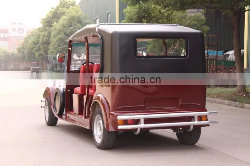4 wheel electric vehicle , comfortable bench seat with high backrest, luxury classic design for wedding occasion CE approved