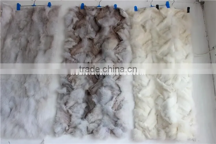 Real Fox Fur Plates Splice Fox Blanket For Garment Textile