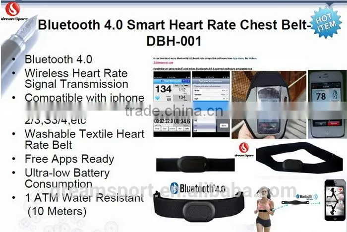 Smart Phone Accessories Heart Rate Monitor Bluetooth 4.0 Chest Strap Pulse Device Apps Ready