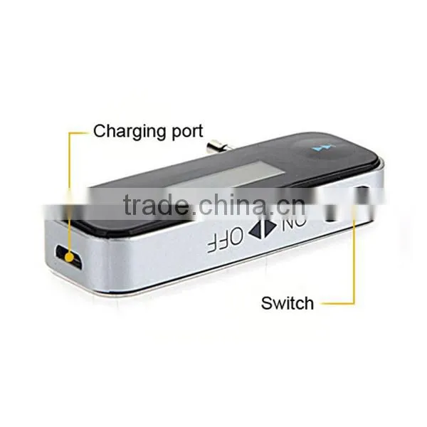 fm transmitter mobile phone,3.5mm audio jack compatible with virtually any Smart Phone and MP3/ MP4