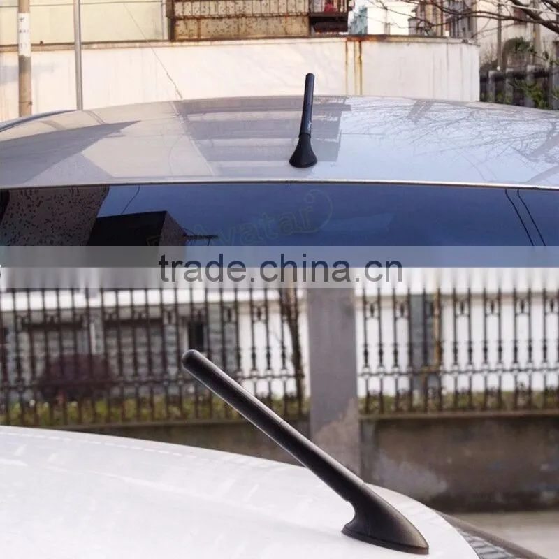 High Quality 4.72inch Universal Short Aluminum Auto Car Radio AM FM Carbon Fiber Antenna Replacement Screw Color Black